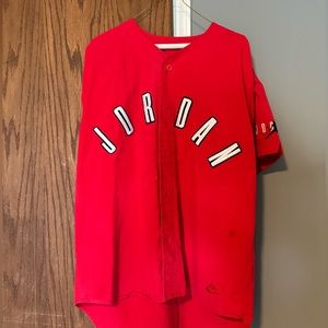 Vintage Air Jordan Baseball Jersey in Bulls colorway